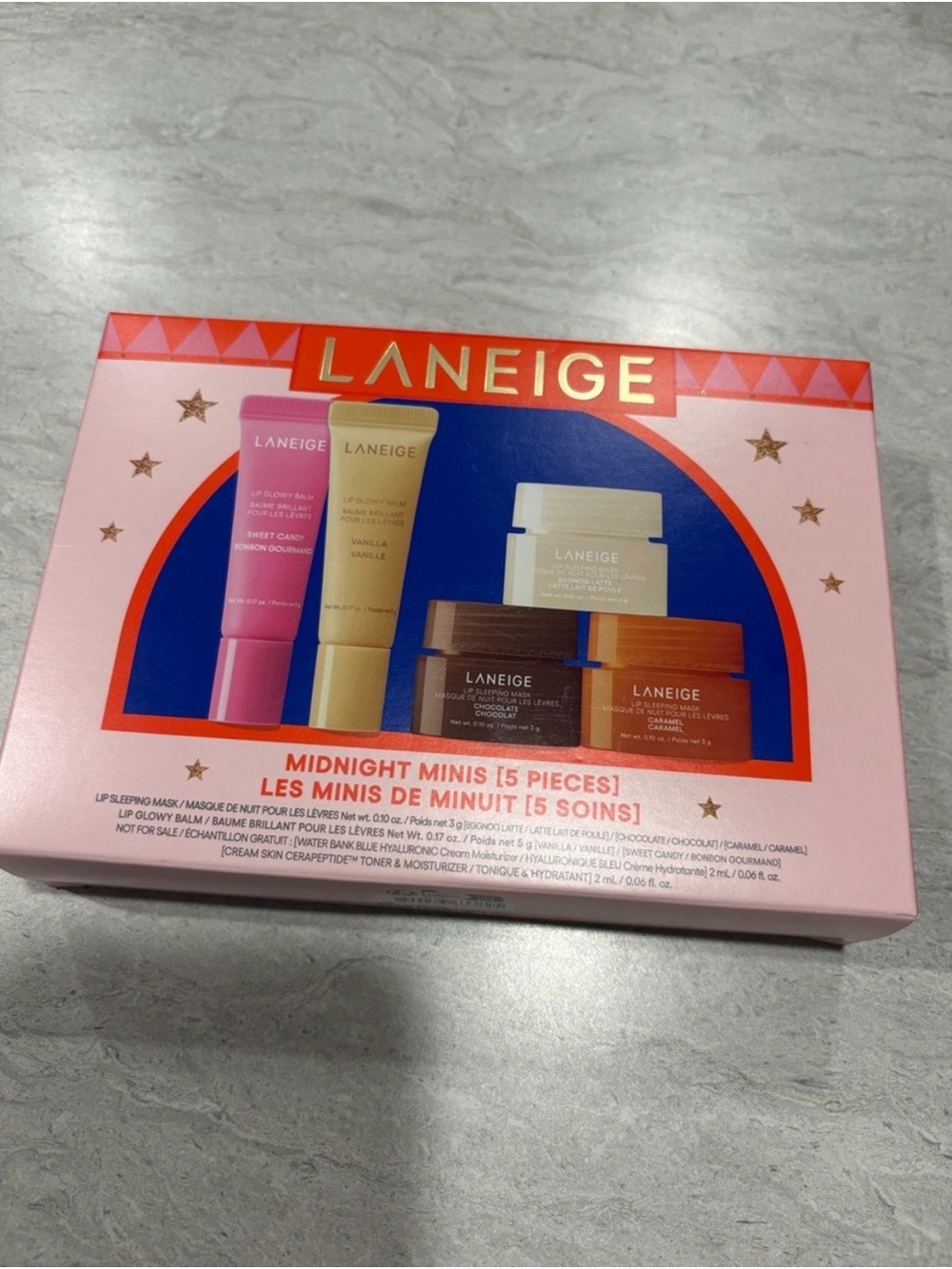 LANEIGE Midnight Minis Moisturizer & Skincare Set - Pink